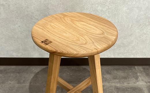 北海道産エルム材スツール O-020STE HOKKAIDO WOOD 家具 インテリア スツール F6S-690