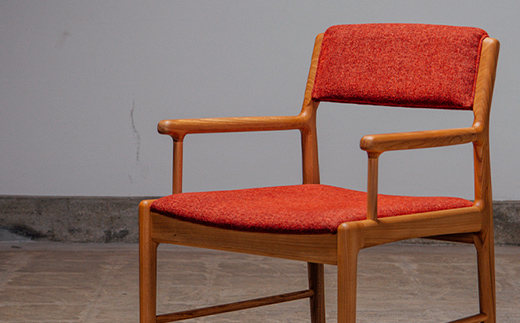 ダイニングチェア肘有 O-001AC HOKKAIDO WOOD 家具 ダイニング 椅子 いす イス F6S-563