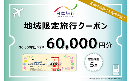 北海道 日本旅行 地域限定旅行クーポン 60,000円分 チケット 旅行 宿泊券 ホテル 観光 旅行 旅行券 宿泊 夏休み 冬休み F6S-141