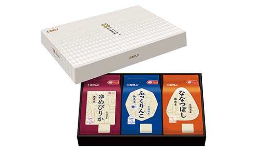 令和6年産 ホクレン 北海道米プレミアムギフト MSKY (無洗米) ゆめぴりか ふっくりんこ 喜ななつぼし 各2kg 3種セット 計6kg 食べ比べ ごはん こめ 白米 F6S-019