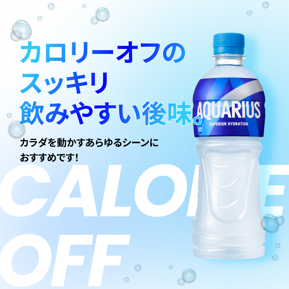 アクエリアス500mlPET×48本｜コカ・コーラ 飲料 ドリンク 飲み物 スポーツドリンク スポドリ 北海道 札幌市