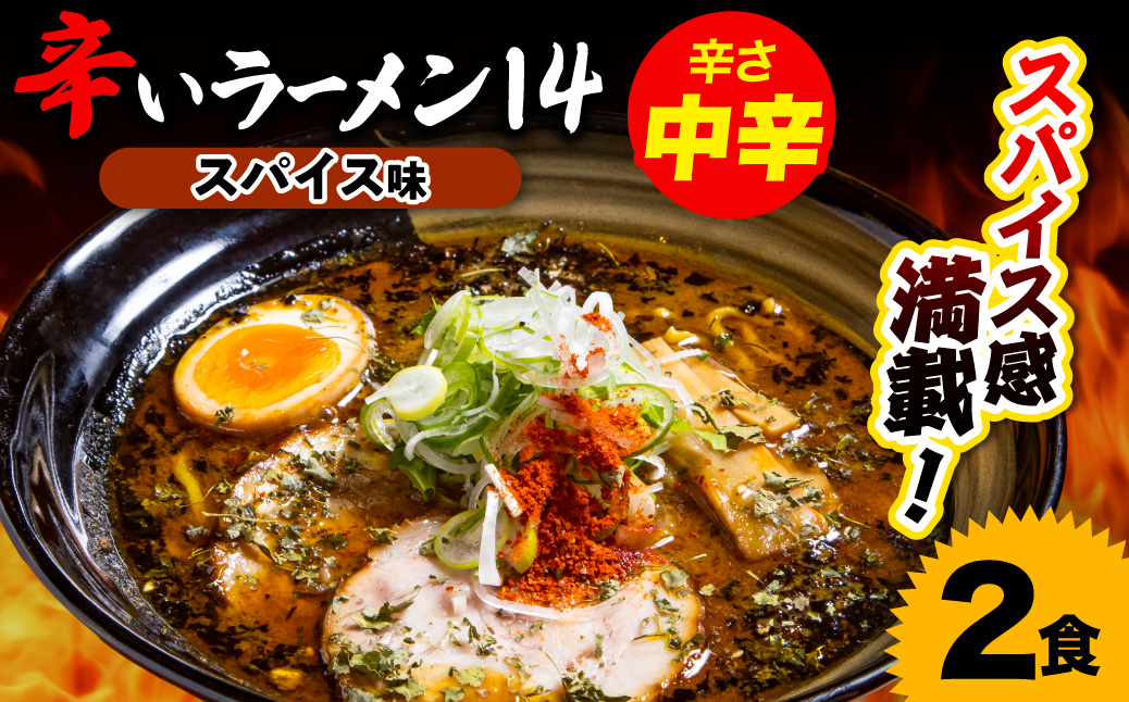 辛いラーメン14　《冷凍》 スパイスラーメン【中辛】　2食セット