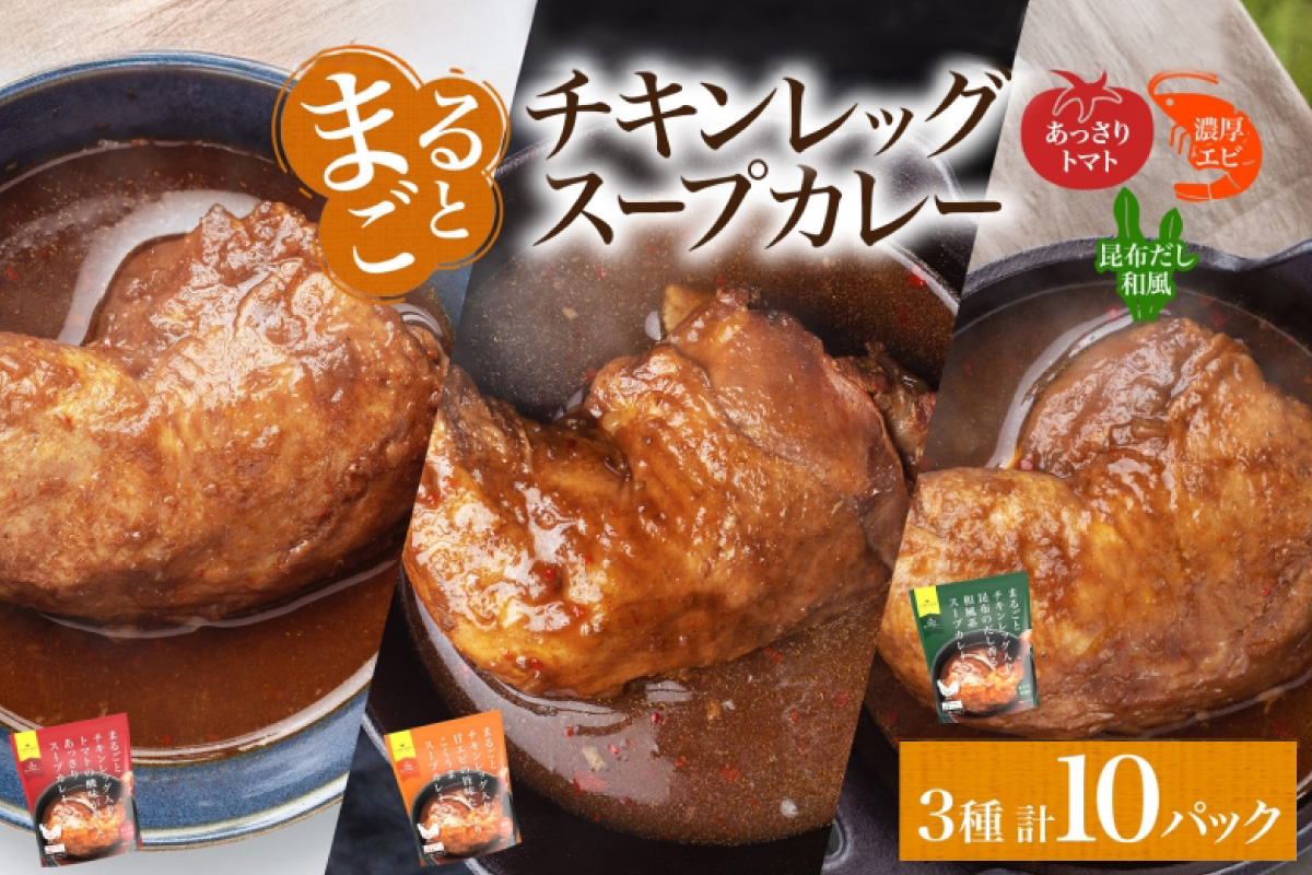 まるごと チキンレッグスープカレー 3種セット 計10パック