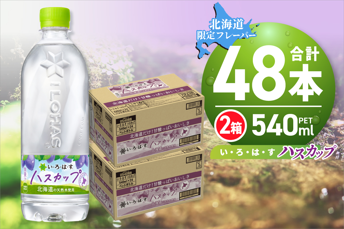 い・ろ・は・す ハスカップ　540mlPET×48本