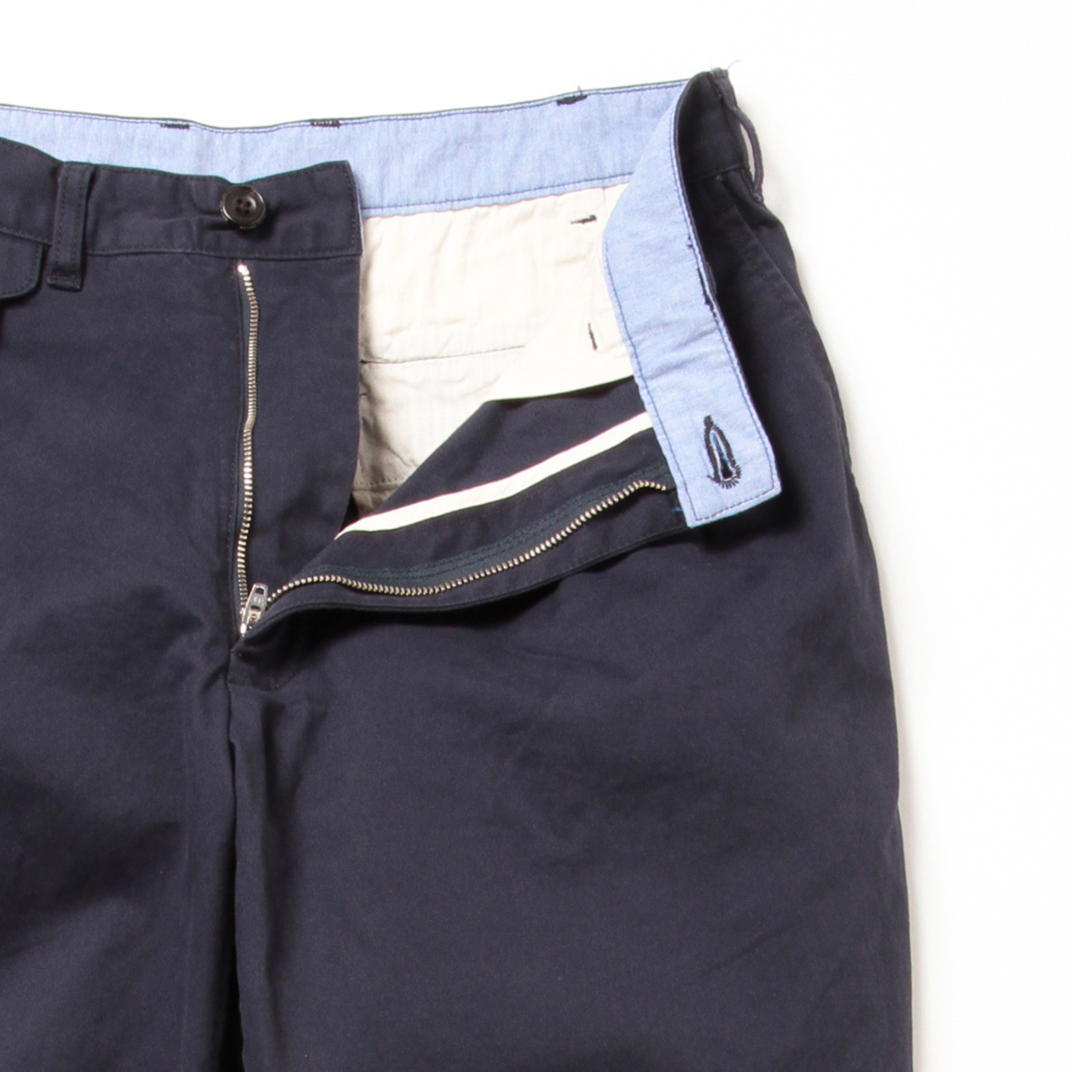 BEAMS PLUS 2プリーツ ツイル パンツ　NAVY　L