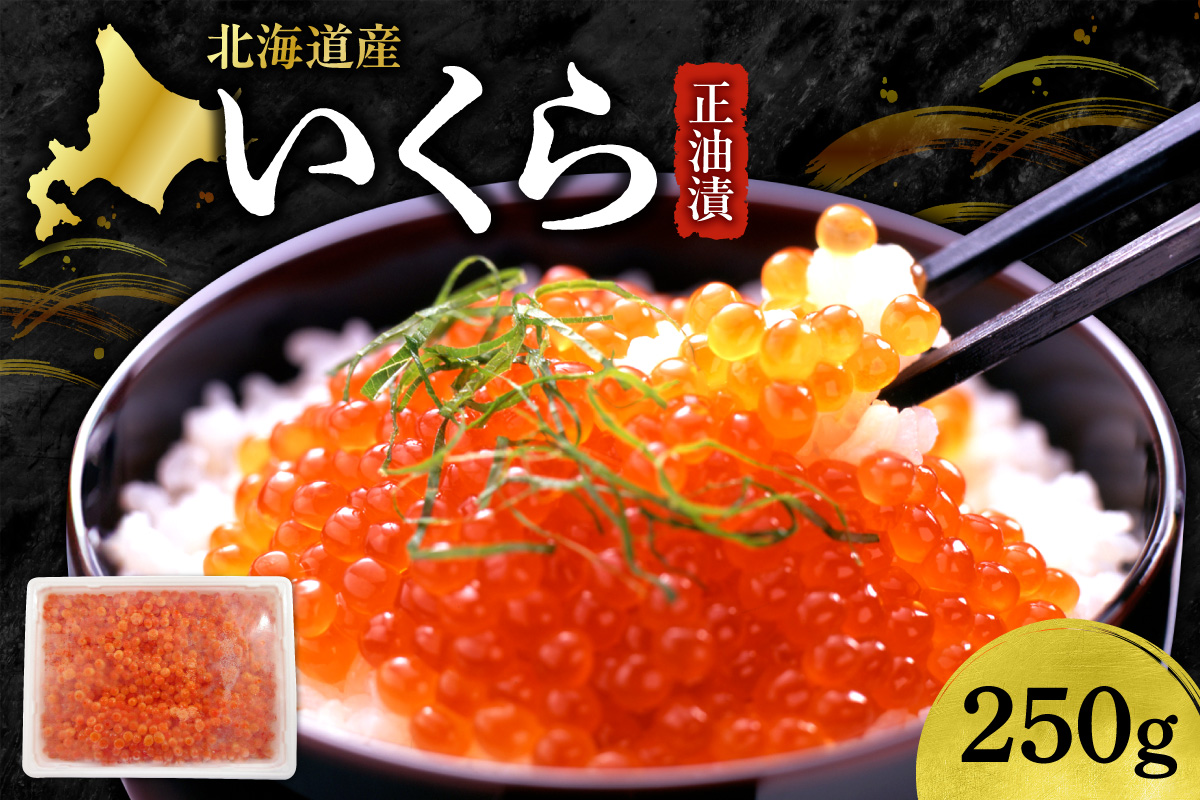 いくら正油漬　250g｜イクラ 魚卵 醤油漬け 北海道 札幌市