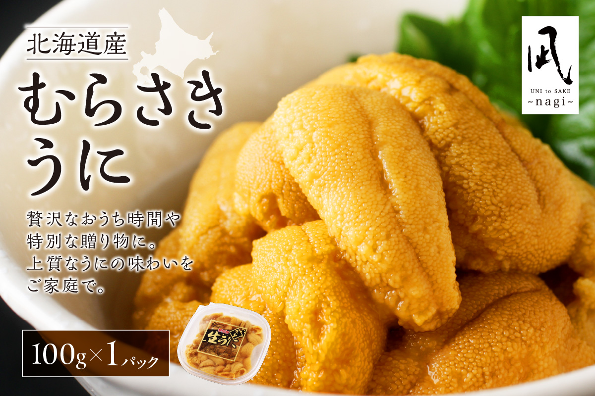 【先行予約】《北海道産》ムラサキウニ 塩水 100g＜札幌カネシン水産＞ | ウニ丼 無添加 北海道 札幌市