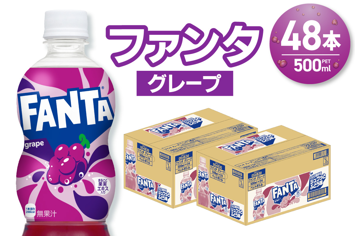 ファンタ グレープ 500mlPET×48本（2ケース）