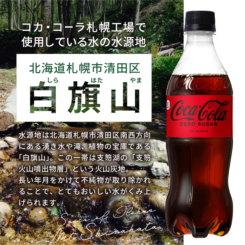 コカ・コーラ　ゼロ500mlPET×48本｜コカ・コーラ 飲料 ドリンク 飲み物 炭酸 ジュース 北海道 札幌市
