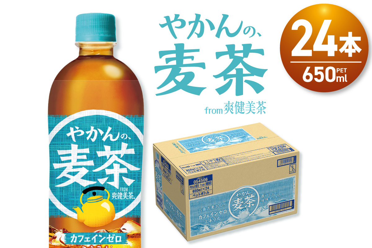 やかんの麦茶 from 爽健美茶 650mlPET×24本｜ 飲料 ドリンク 飲み物 お茶 北海道 札幌市