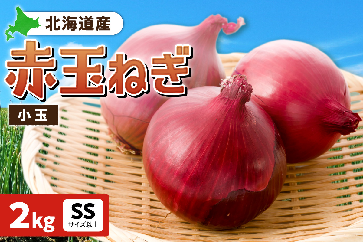 赤玉ねぎ 北海道産 小玉 2kg SSサイズ以上 | たまねぎ 野菜 北海道 札幌市