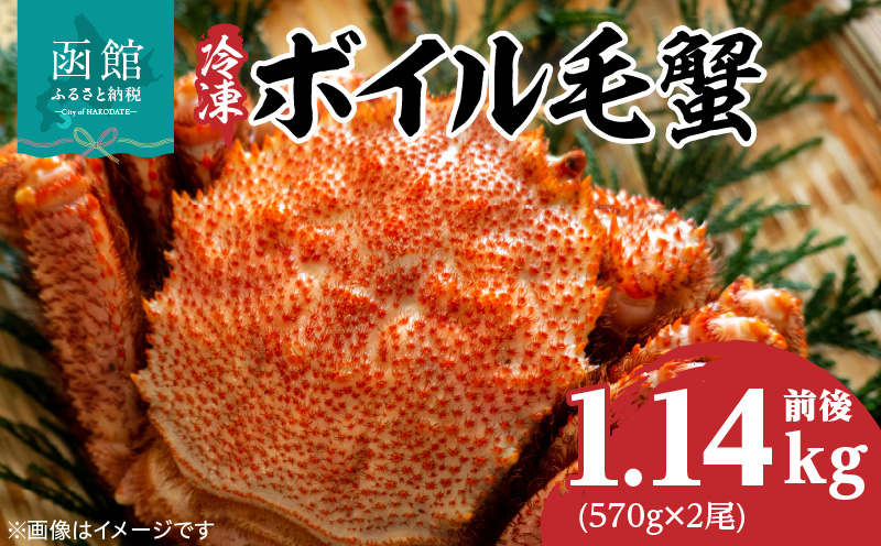冷凍ボイル北海道名産毛蟹(570g) 2尾_HD069-032