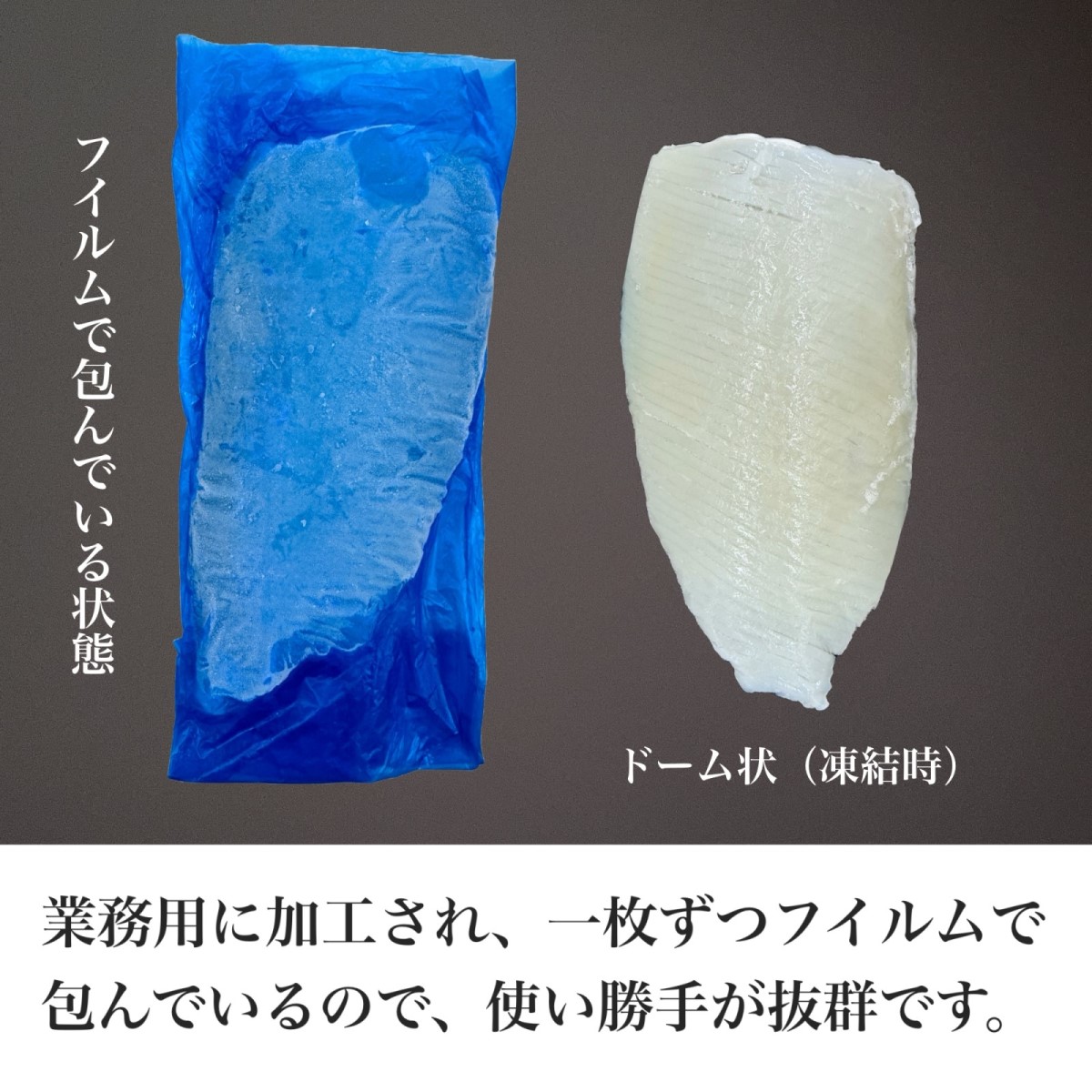 【道水】お刺身いかそうめん（業務用）約550g　いか耳塩辛110g付き_HD108-021