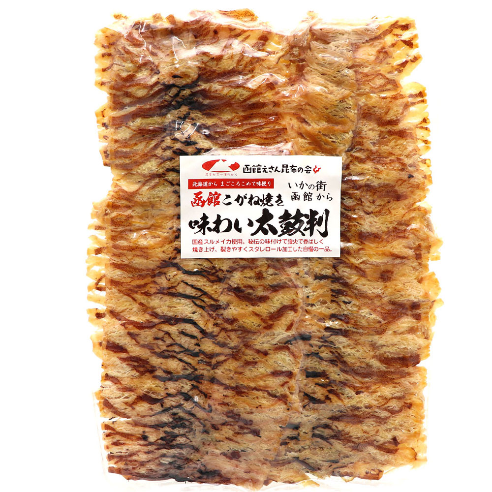 函館えさん昆布の会 こがね焼き のしいか 味わい太鼓判 300g_HD122-021