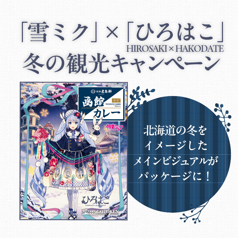 【雪ミクパッケージ】函館カレー中辛10箱セット_HD030-023