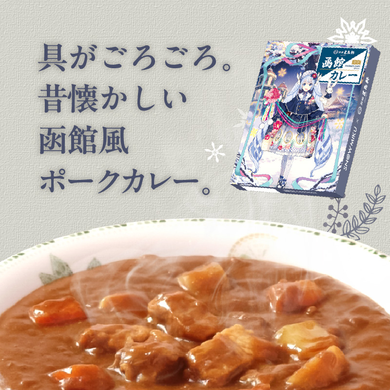 【雪ミクパッケージ】函館カレー中辛10箱セット_HD030-023