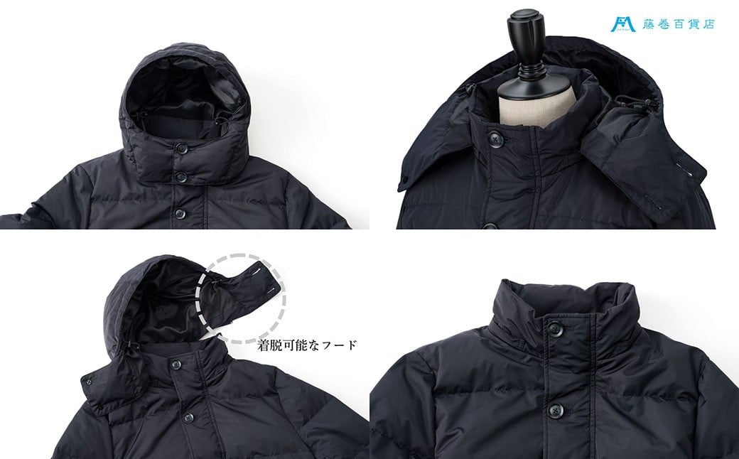 【XLサイズ】 【藤巻百貨店】 HOKKAIDO DOWN×CENTENA （ネイビー） 北海道ダウンコート XL 【2026年12月上旬より順次発送】ダウン ダウンコート コート ダウンジャケット 北海道 小樽市