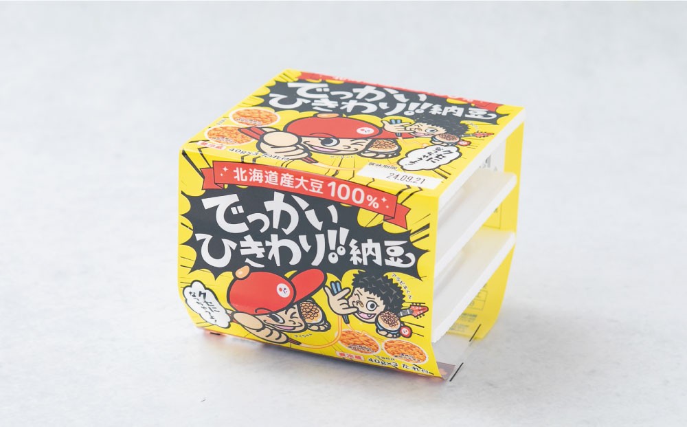 ヤマダイフーズ でっかいひきわり納豆 （3パック×12個）×1ケース 合計36パック 【決済より7日程度で発送】 納豆 大豆 ひきわり たれ付 ご飯のお供 料理 発酵食品 冷蔵 国産