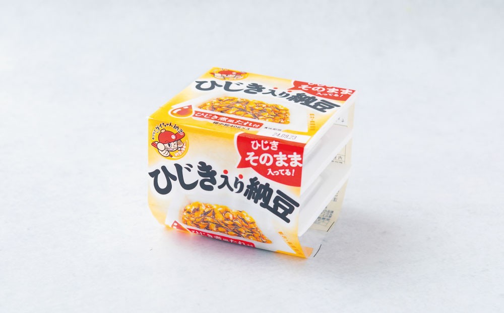 ヤマダイフーズ ひじき入り納豆 （3パック×12個）×1ケース 合計36パック 【決済より7日程度で発送】 納豆 大豆 ひじき たれ付 ご飯のお供 料理 発酵食品 冷蔵