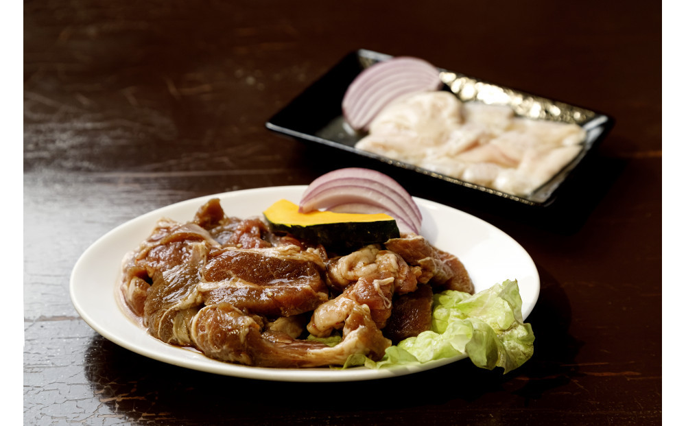 焼肉　魂　塩ホルモン100g×2　ジンギスカン280g×2_04956