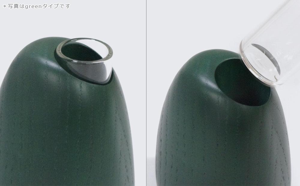 Mango vase -  small　dark gray/SASAKI【旭川クラフト(木製品/一輪挿し)】マンゴーベース / ササキ工芸