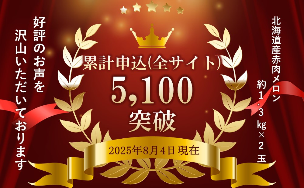 【26年発送先行予約】北海道産赤肉メロン約1.3kg×2玉 (2026年7月中旬から発送開始予定) 【 果物 くだもの フルーツ メロン 赤肉 赤肉メロン 旬 お取り寄せ 甘い 北海道産 旭川市 北海道 】_03905