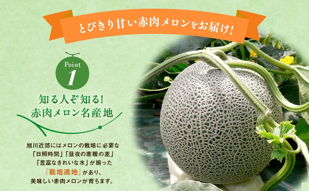 【先行予約】旭川発！北海道の赤肉メロン8kg（4～6玉）(2025年7月上旬より発送開始予定)_01103