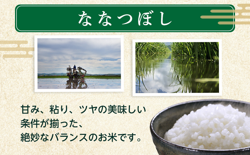 【定期便】令和7年産　ななつぼし 無洗米 真空パック 5kg×1袋　6ヶ月隔月発送【 特A 白米 精米 ご飯 ごはん 米 5kg お米 ななつぼし  旭川市ふるさと納税 北海道ふるさと納税 旭川市 北海道 】_05565