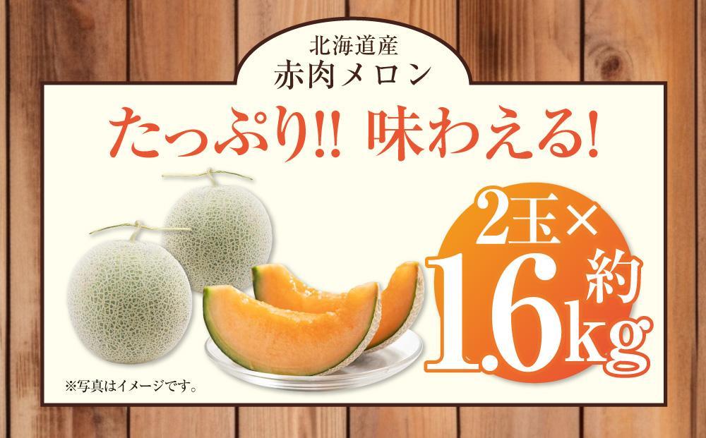 【先行予約】 北海道産赤肉メロン約1.6kg×2玉 (2025年7月中旬から発送予定) 【 果物 くだもの フルーツ メロン 赤肉 赤肉メロン 旬 お取り寄せ 甘い 北海道産 旭川市 北海道 送料無料 】_02061