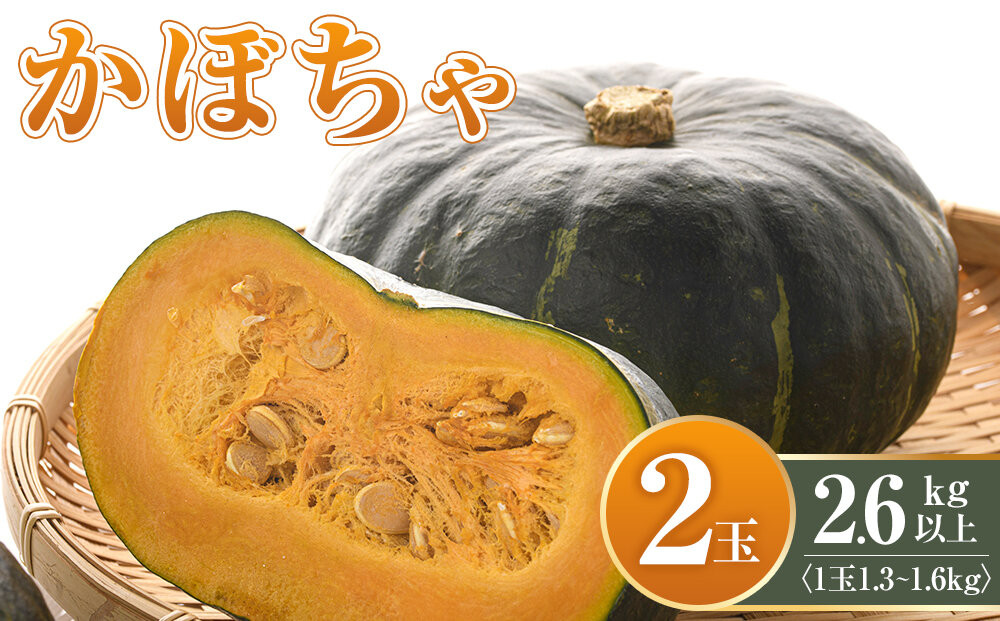【先行予約】かぼちゃ 2玉2.6kg以上(2026年11月初旬から順次発送開始予定)_05689