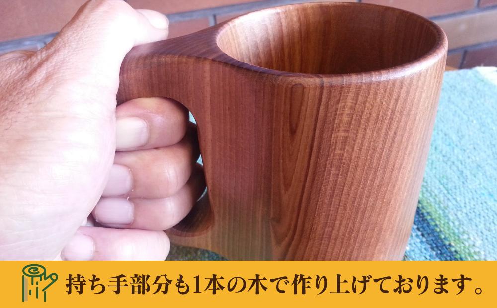 【ギフト用】旭川産の木の食器　一本の木で作り上げたペアマグカップ