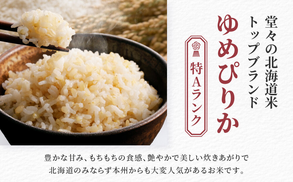 【3回隔月定期便】令和7年産　ゆめぴりか 玄米 5kg×2袋_05847