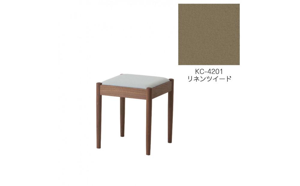 旭川家具　コサイン　フォルクスツール ウォルナット　KCリネンツイード_03600