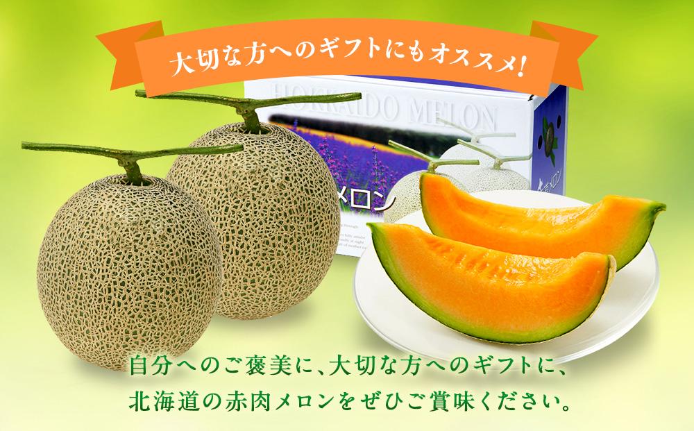 【先行予約】旭川発！北海道の赤肉メロン2玉（1玉標準 1.3kg以上）(2025年6月下旬より発送開始予定)_01102