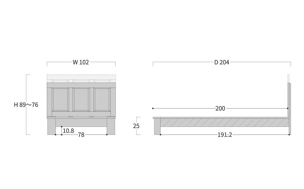 旭川家具 山室家具製作所 民芸家具 北の匠 No.13 シングルベッド_04711