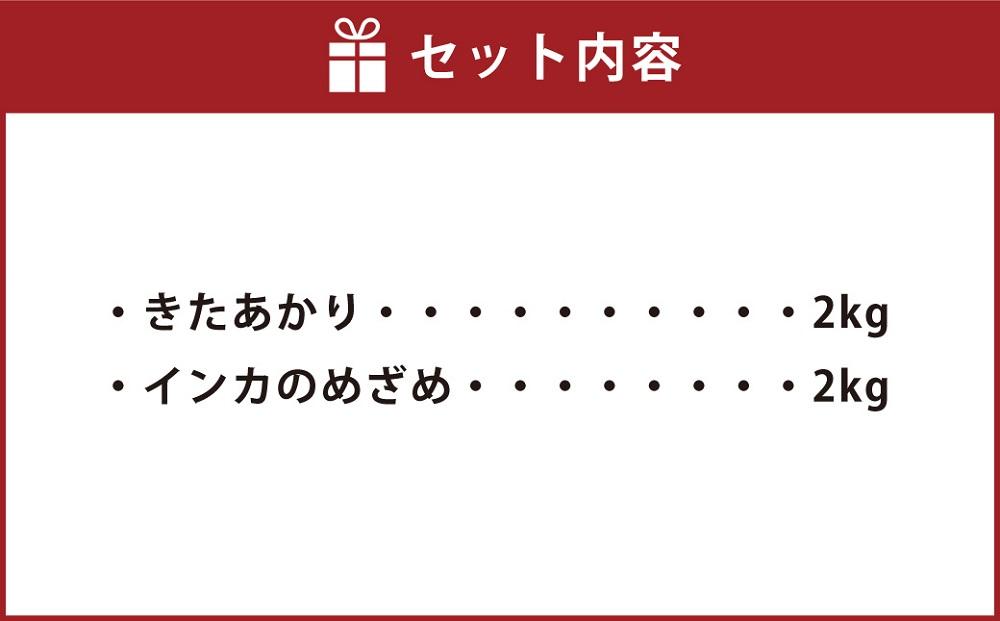 【先行予約】人気のじゃがいもをコラボで!　きたあかり×インカのめざめ(各2kg) 2025年9月中旬頃発送開始_03649