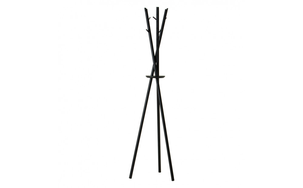 旭川家具 コサイン Tepee コートスタンド ブラック【 旭川家具 北海道 旭川市 木製 家具 コートラック 玄関収納 組み立て式  選べるカラー シンプル 手作り 北欧 おしゃれ 天然木 無垢 】_04916