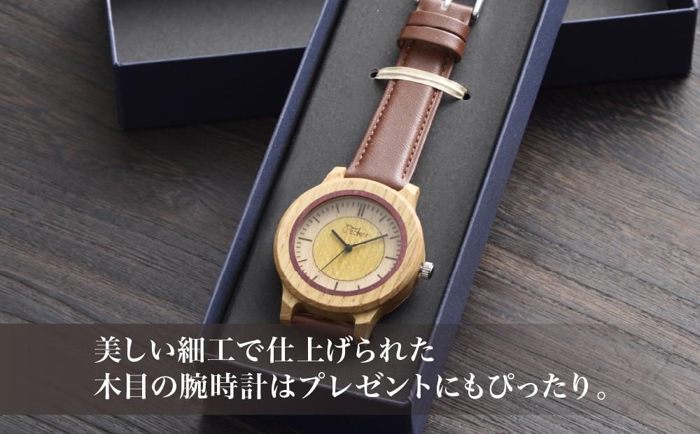 木製腕時計　文字盤ツートンタイプ　ＵＴ−２ＨＹ−Ｎナラ