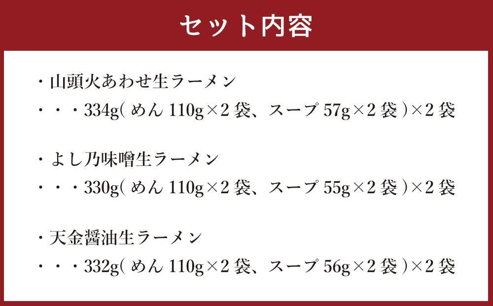 【母の日ギフト】藤原製麺 製造　旭川 生ラーメンセット (山頭火あわせ、よし乃、天金醤油)各2袋入り×2袋_02910