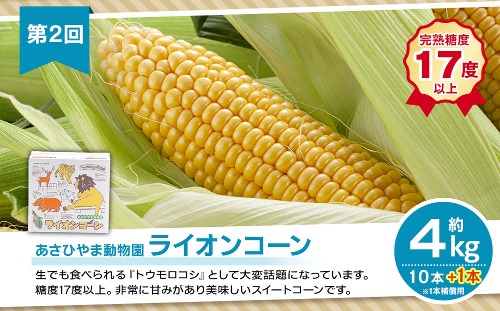 【26年7月発送開始】かに太郎 定期便Aセット（赤肉メロン、ライオンコーン、白くまコーン、無添加鮭イクラ醤油漬け）全4回 _01193