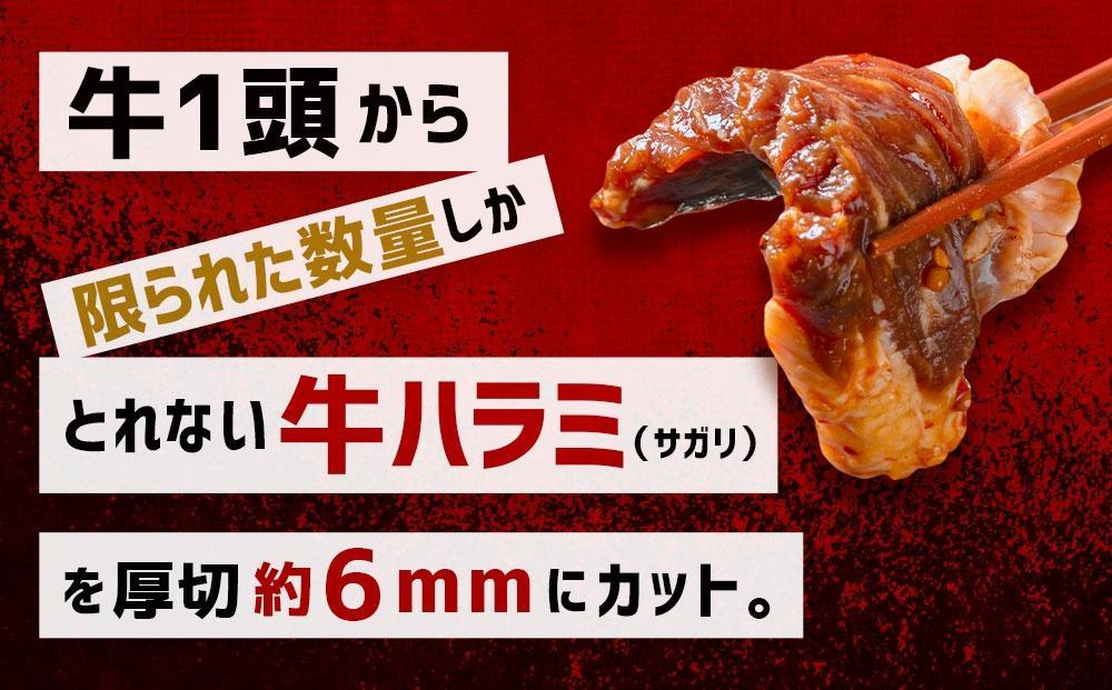 【父の日ギフト】【合計900g】秘伝タレ漬け 厚切り 牛ハラミ (サガリ) 300g×3袋 【 牛肉 お肉 焼肉 焼き肉 やきにく タレ 漬け 付き 味付き 厚切り にく 小分け 個包装 冷凍 セット BBQ アウトドア キャンプ 大人気 人気 大容量 大量 北海道 詰め合わせ 詰合せ 簡単調理 焼くだけ 厚切り ハラミ 牛ハラミ お取り寄せ 旭川市 北海道 送料無料 】_03638