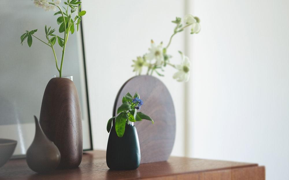 Mango vase -  small　ash/SASAKI【旭川クラフト(木製品/一輪挿し)】マンゴーベース / ササキ工芸