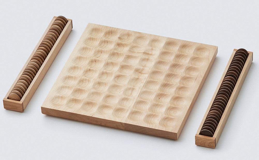 Wooden reversi / SASAKI【旭川クラフト(木製品/卓上ボードゲーム)】ウッデンリバーシ / ササキ工芸_03912