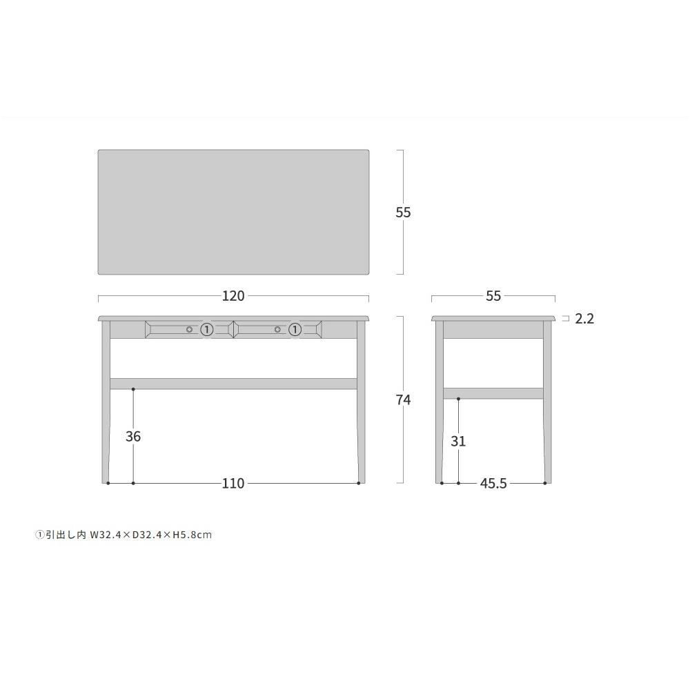 旭川家具 クリエイトファニチャー 北海 デスク カバ(ネイビー)_03866