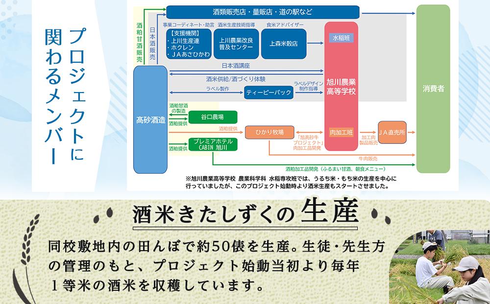 旭農高日本酒プロジェクト　酒粕甘酒15本セット【 甘酒 あまざけ 飲料 酒粕 ソフトドリンク デトックス 限定 お取り寄せ 人気 おすすめ 旭川市 北海道 送料無料 】_04565