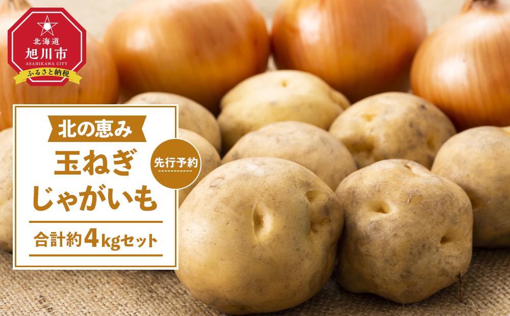 北の恵み玉ねぎ・じゃがいも　合計約4kgセット 【 芋 玉葱 野菜 産地直送 旬 お取り寄せ 詰め合わせ 旭川市 北海道 】_04660