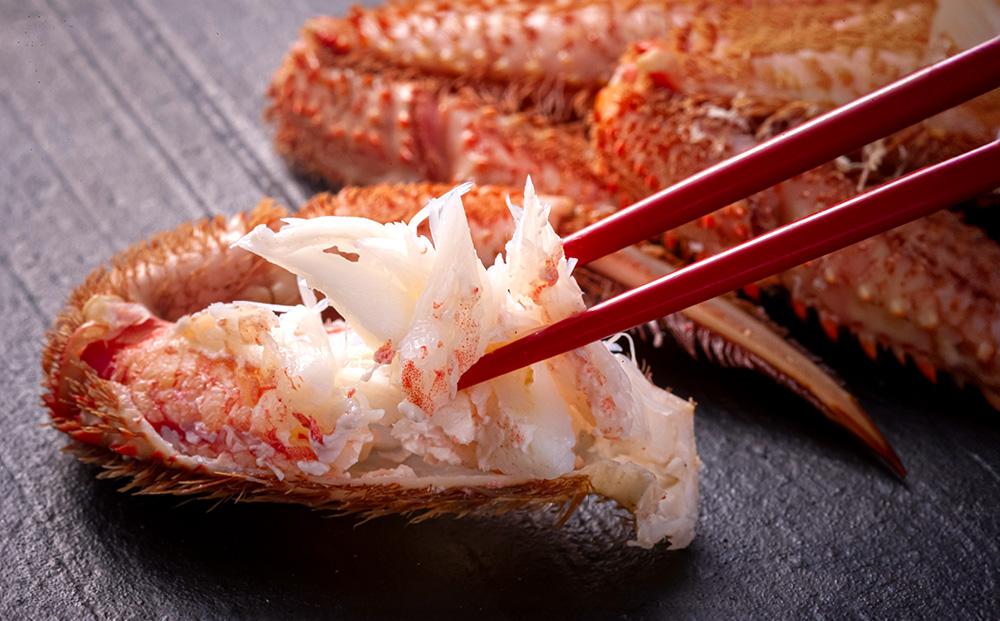 【着日指定可】北海道オホーツク産海明け活毛ガニ　ボイル未冷凍配送(チルド 冷蔵配送)　500g前後　4尾　_03502