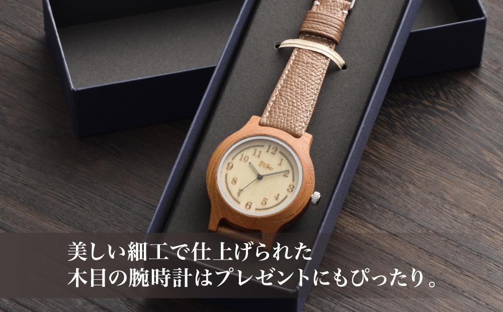 木製腕時計　シルバーリングタイプ　ＵＴ−3−Ｋケヤキ
