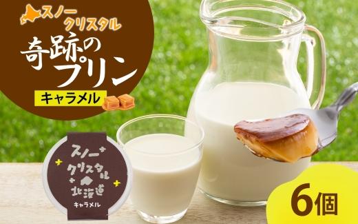 旭山 奇跡のプリン キャラメル 90 g 6 個【 北海道 スノークリスタル プリン 濃厚 低温殺菌 生乳 乳 スイーツ デザート おやつ お菓子 カップ プレゼント ギフト 送料無料 旭川市 】_04222