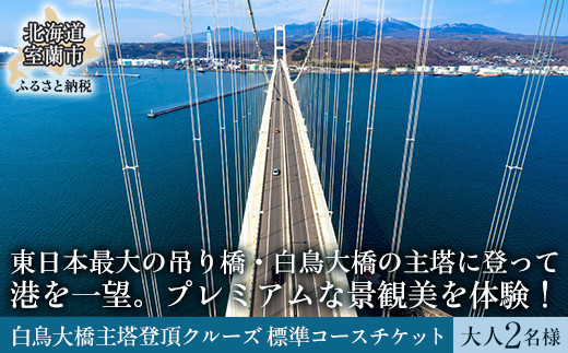 白鳥大橋主塔登頂クルーズ 標準コースチケット 大人2名様　 MROX008